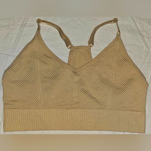 PINK VICTORIA'S SECRET SEAMLESS LIGHTLY LINED SPORTS BRA SIZE LARGE